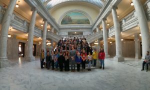 Rep. Thurston with school children