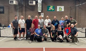 Legislators playing pickleball with governor present